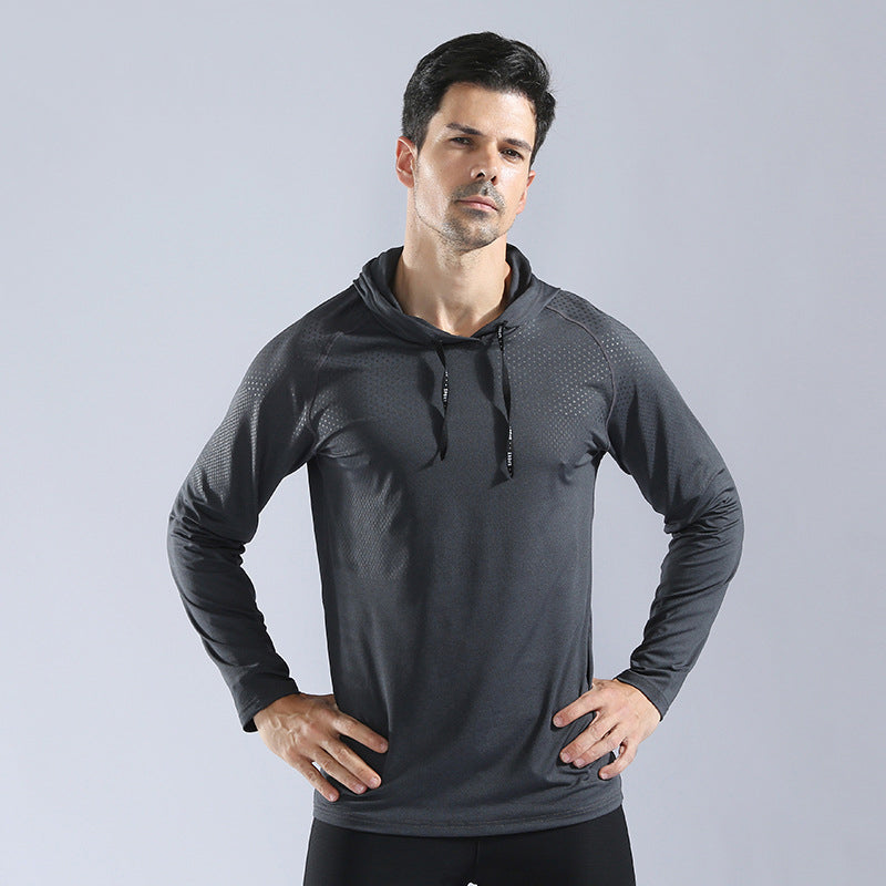 Men Quick Dry Training Hoodies Workout Sportswear Tops Shirt