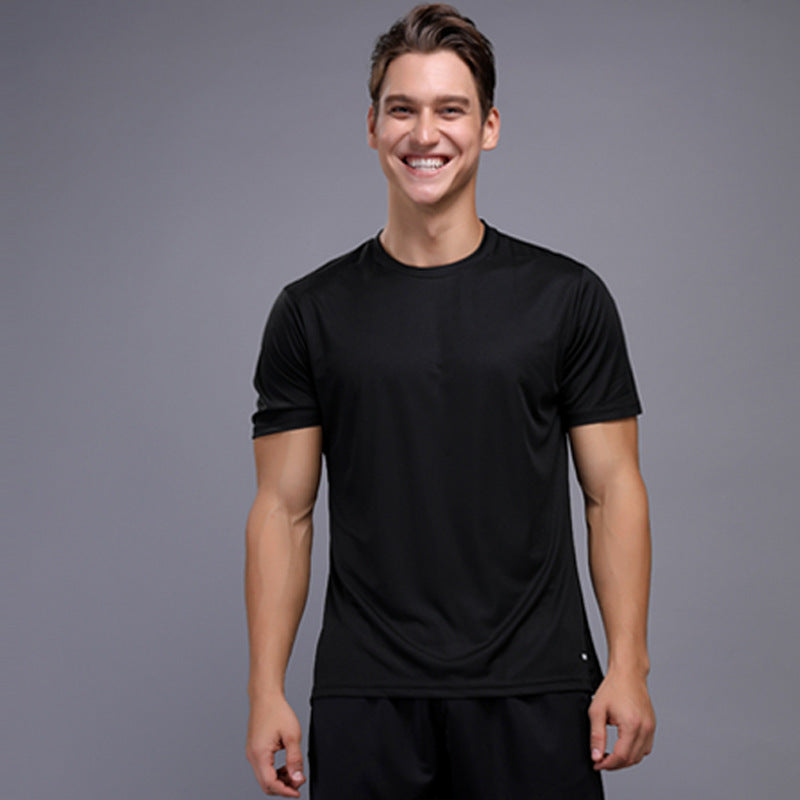 Outdoor sports training fitness clothes quick-drying men T-shirt set