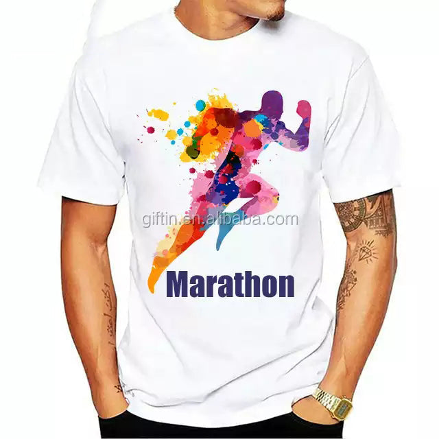 Quick Dry Sports Sublimation Printing Marathon Running Custom Design T shirt