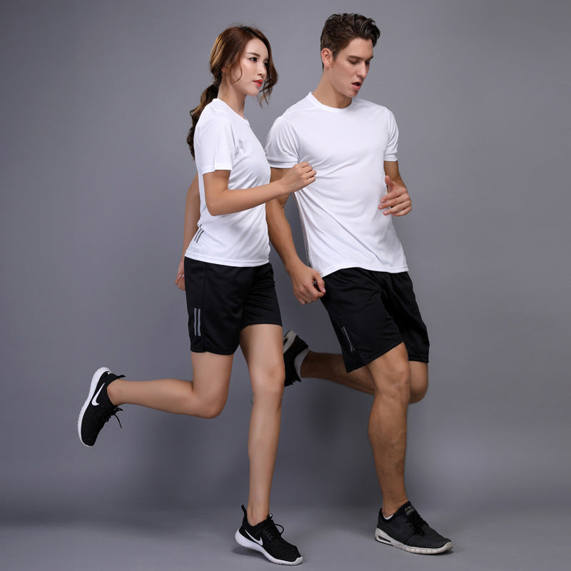 Outdoor sports training fitness clothes quick-drying men T-shirt set