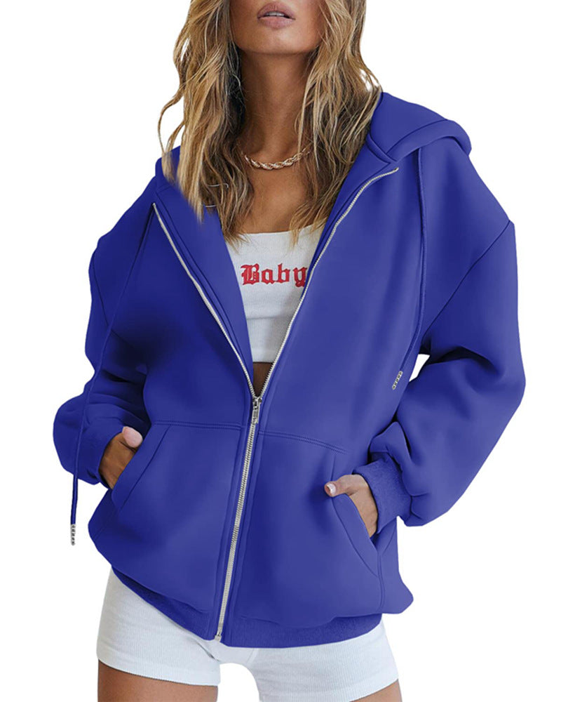 Womens Zip Up Y2K Hoodies