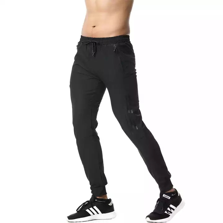 Gym Workout Safety Designer Stacked Joggers Plain Slim Fit Men's Pants