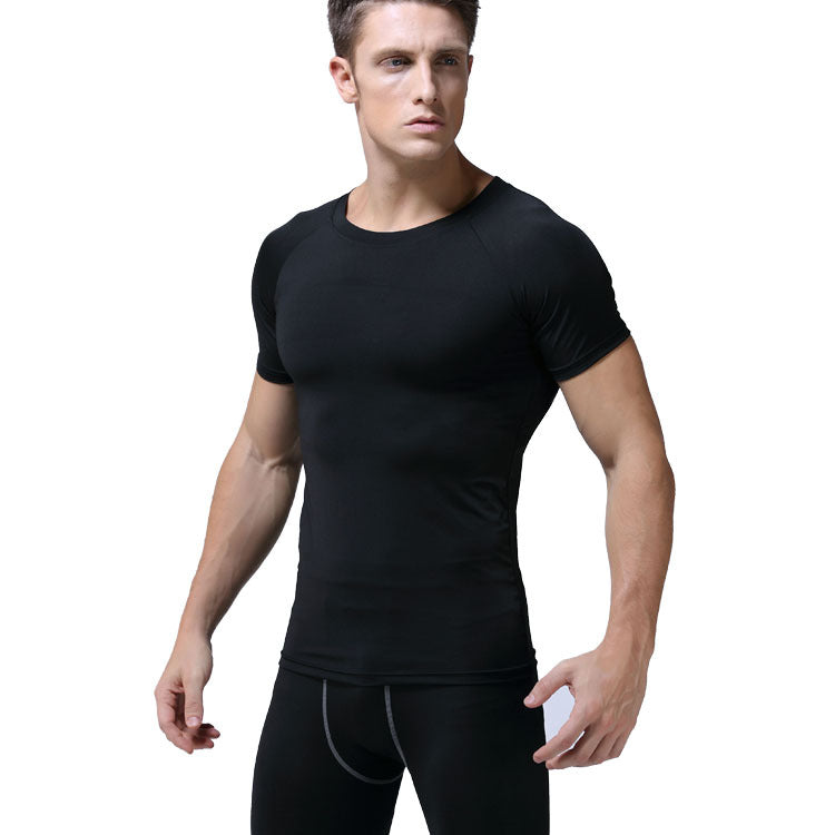 Men’s Pro Sports Tights Polyester Spandex T shirt