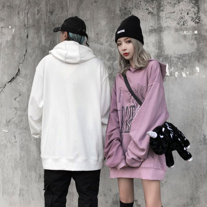 Cotton Oversize Street Wear Hoodie With Printed Unisex