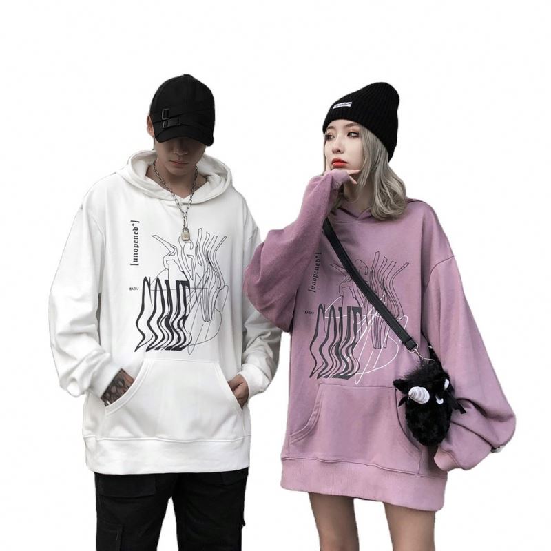 Cotton Oversize Street Wear Hoodie With Printed Unisex