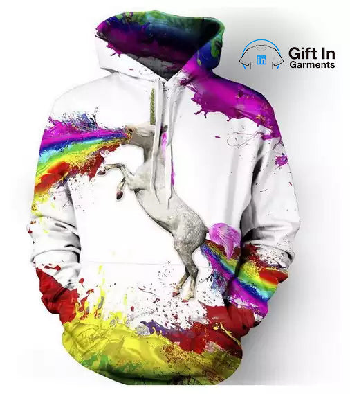 3D personalized sublimation custom logo Full printed hoodies