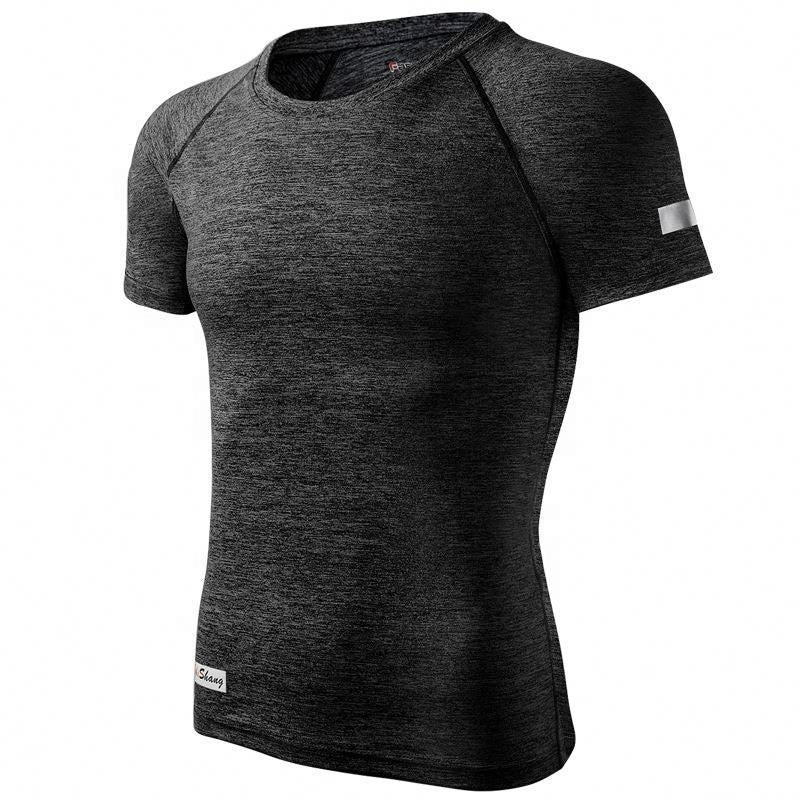 Casual Plain T Shirts Muscle sportswear fitness men