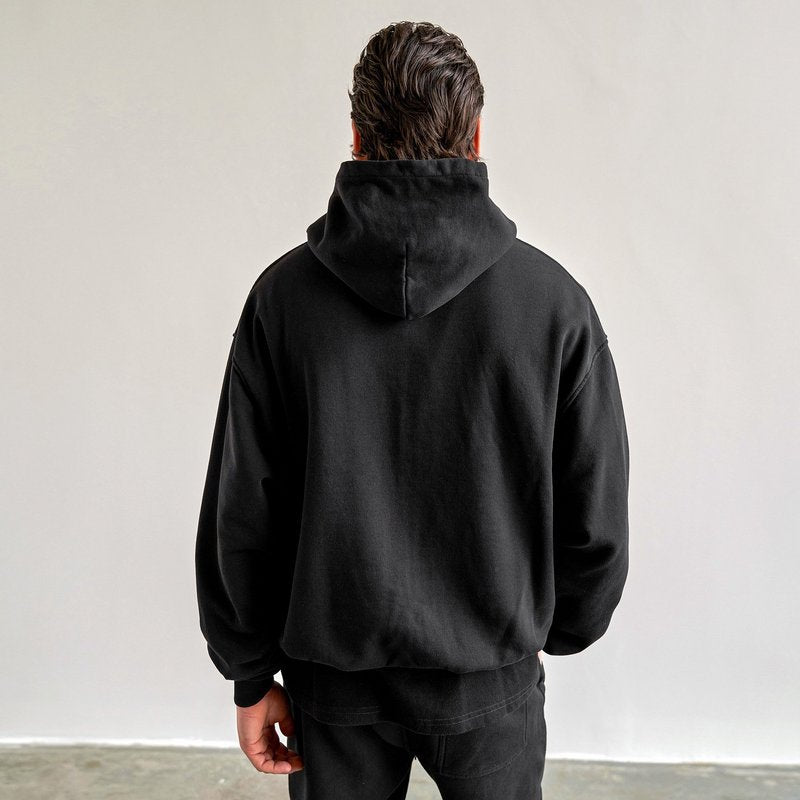 Double -head Full Zip Hoodie Custom logo Loose Shoulders