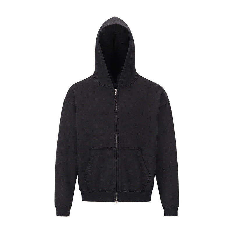 Double -head Full Zip Hoodie Custom logo Loose Shoulders