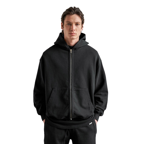 Double -head Full Zip Hoodie Custom logo Loose Shoulders