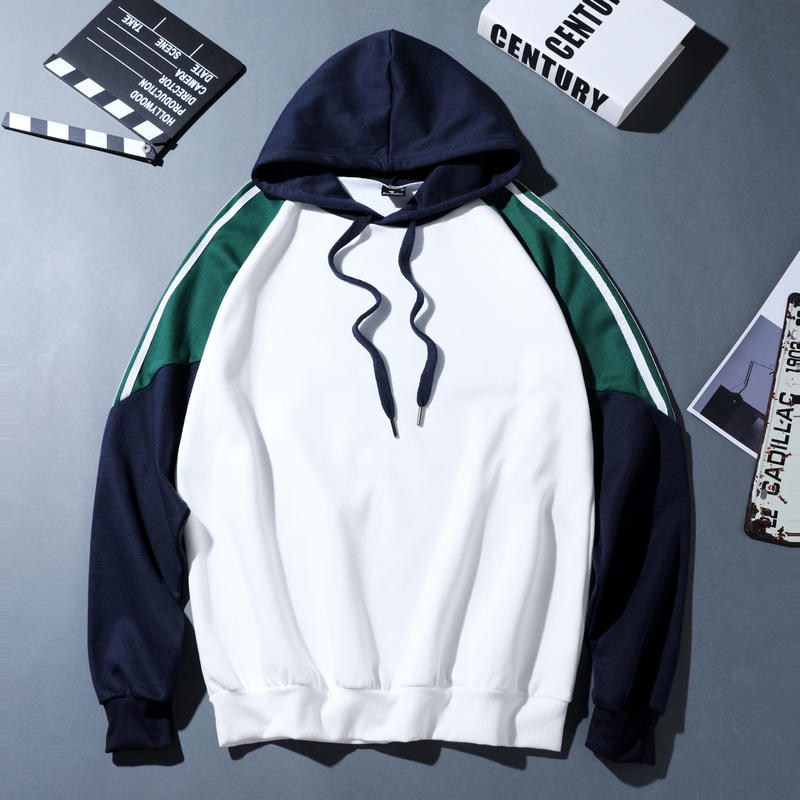 Panelled cotton Design Sleeves Contrast Hoodies