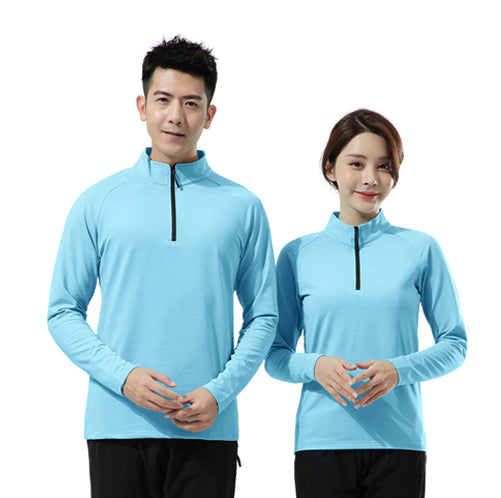 Sports men's quick-drying running fitness training long-sleeved tshirt with zipper