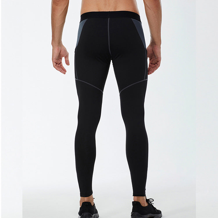 Men's Tights Compression Sports Leggings Pocket Pants