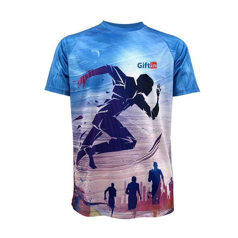 Quick Dry Fit Custom Marathon Sports Sublimation Printing T shirt